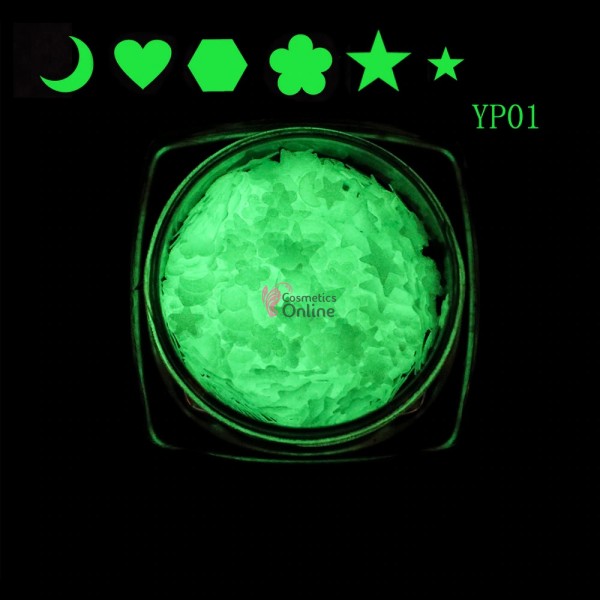 Paiete Fosforescente pentru decor unghii YP01 Combinate